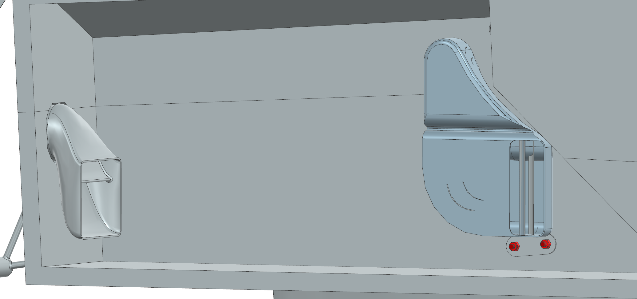 Internal Ducting from Monocoque to Akku and Akku to Rear Bulkhead in NX