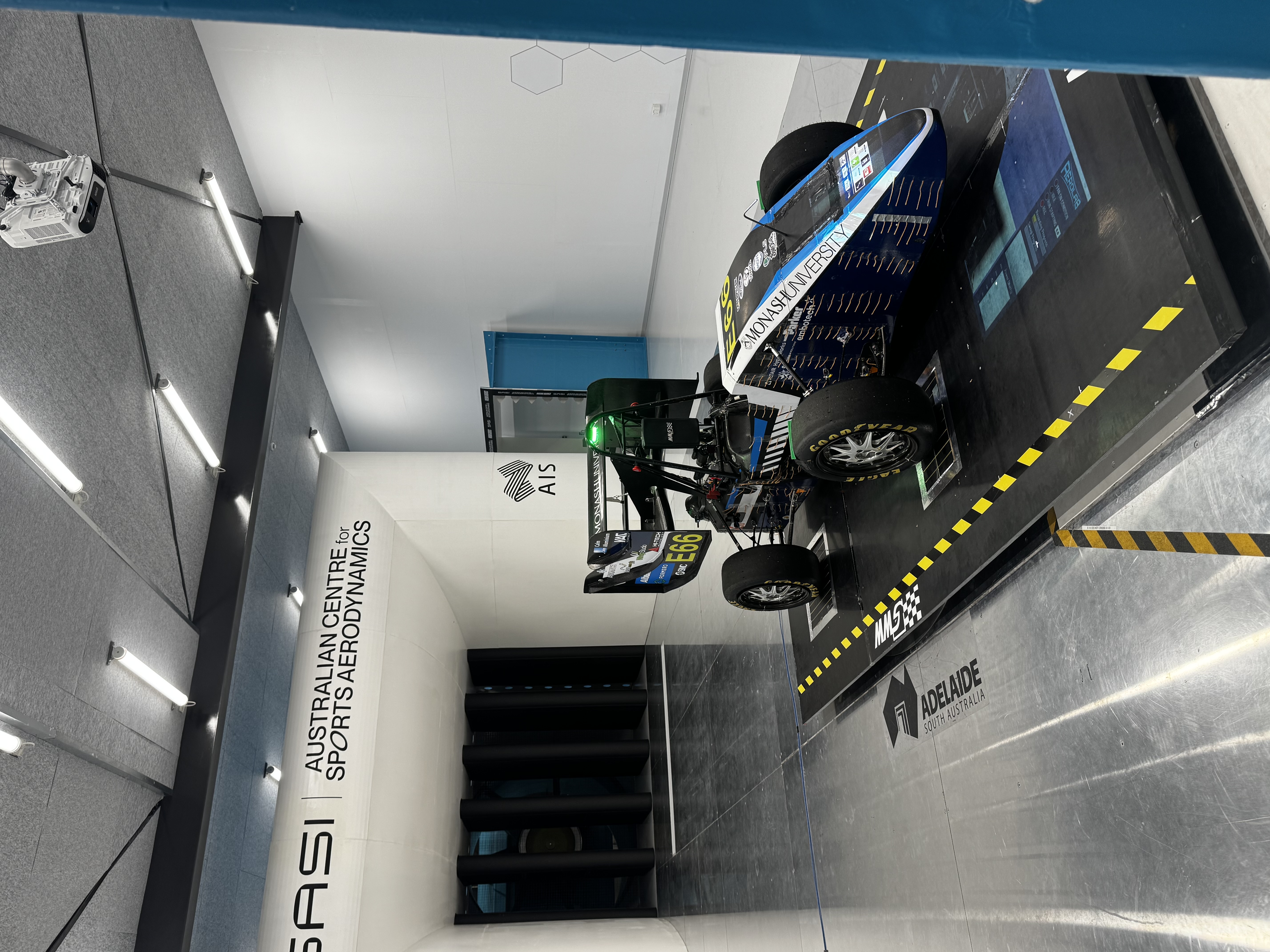 Rear Wing Only Test Configuration in the Wind Tunnel